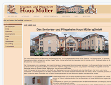 Tablet Screenshot of pflegeheim-mueller.de